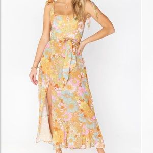 Claire Midi Dress - Groovy Blooms